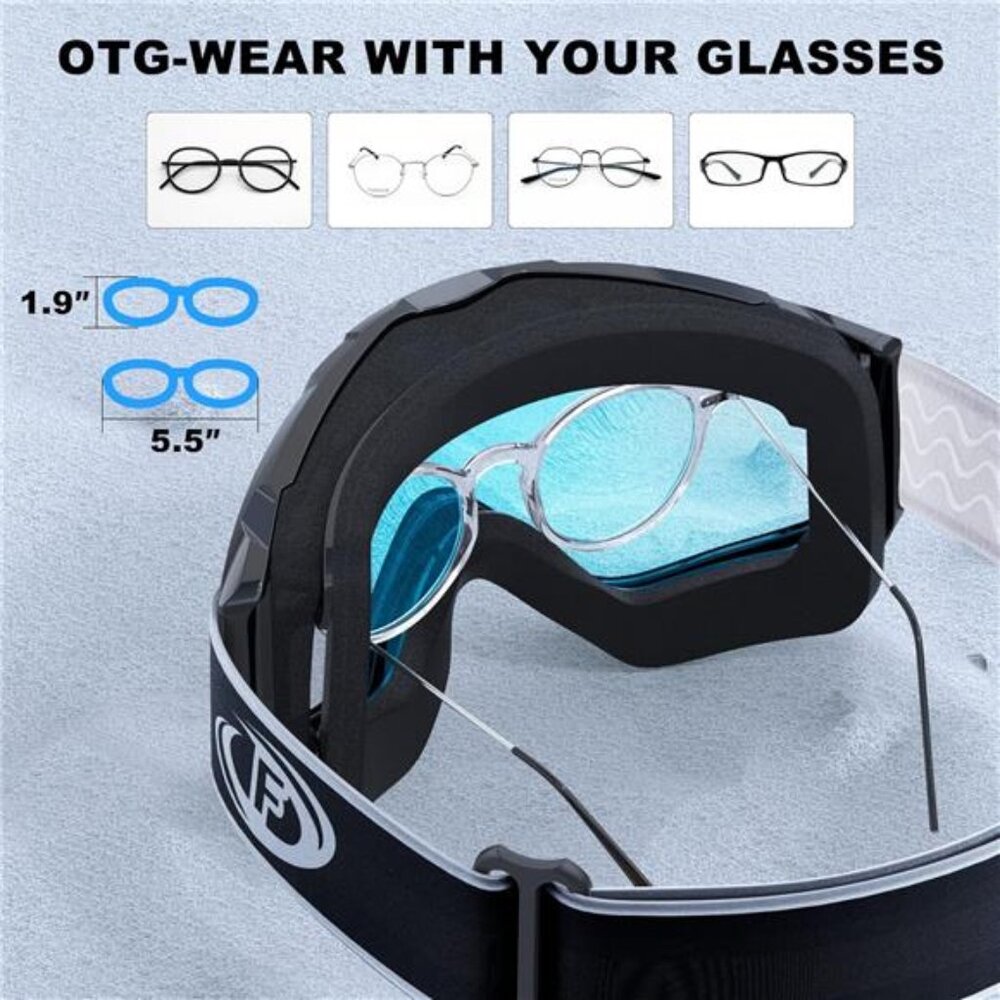 Snowboard Goggles for Men, Women & Youth - 100% UV Protection C5 - Picture 6 of 7
